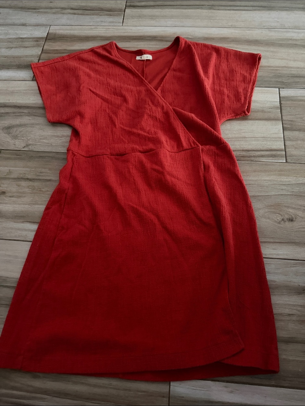 Madewell brick red wrap Dress size Large
